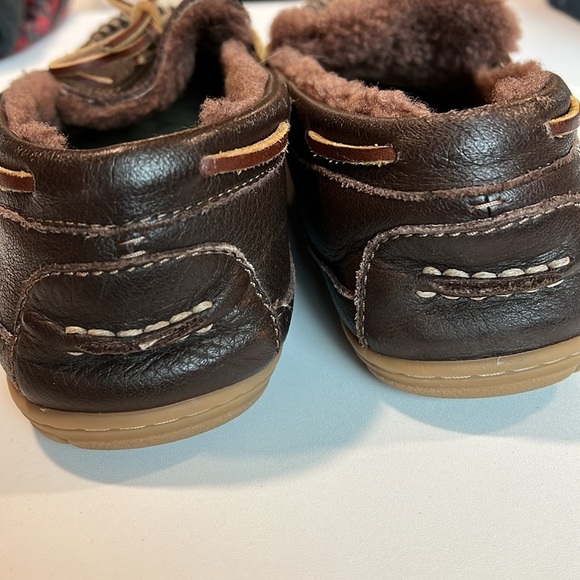 LL‎ Bean - wicked good moccasin, moose hide slippers, leather and shearling main image 9
